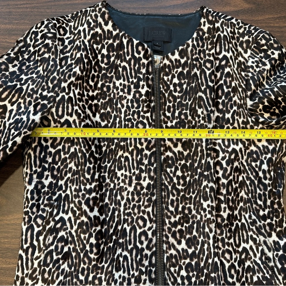 Rare J. Crew Collection Calf Hair Leopard Jacket